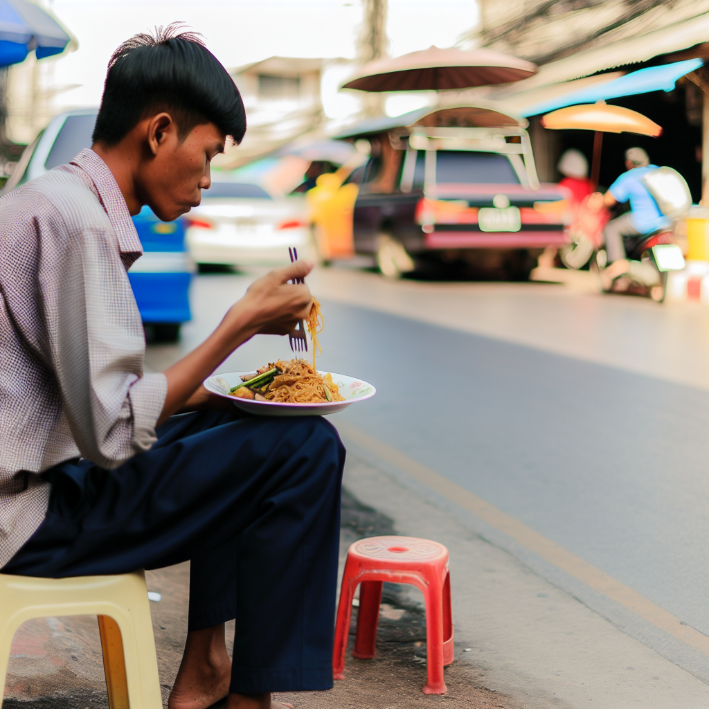 Ăn trưa đường phố Bangkok